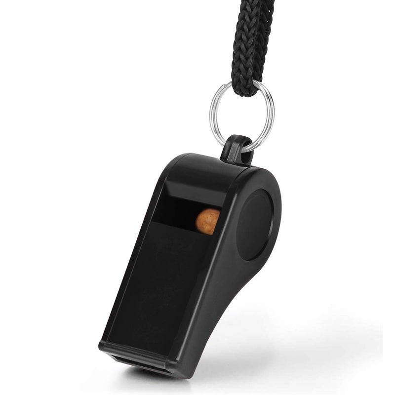 Fya Whistle, Plastic Whistle with Lanyard, Loud Clear Black Whistles Bulk Great for Coaches, Referees, and Officials - Image 5